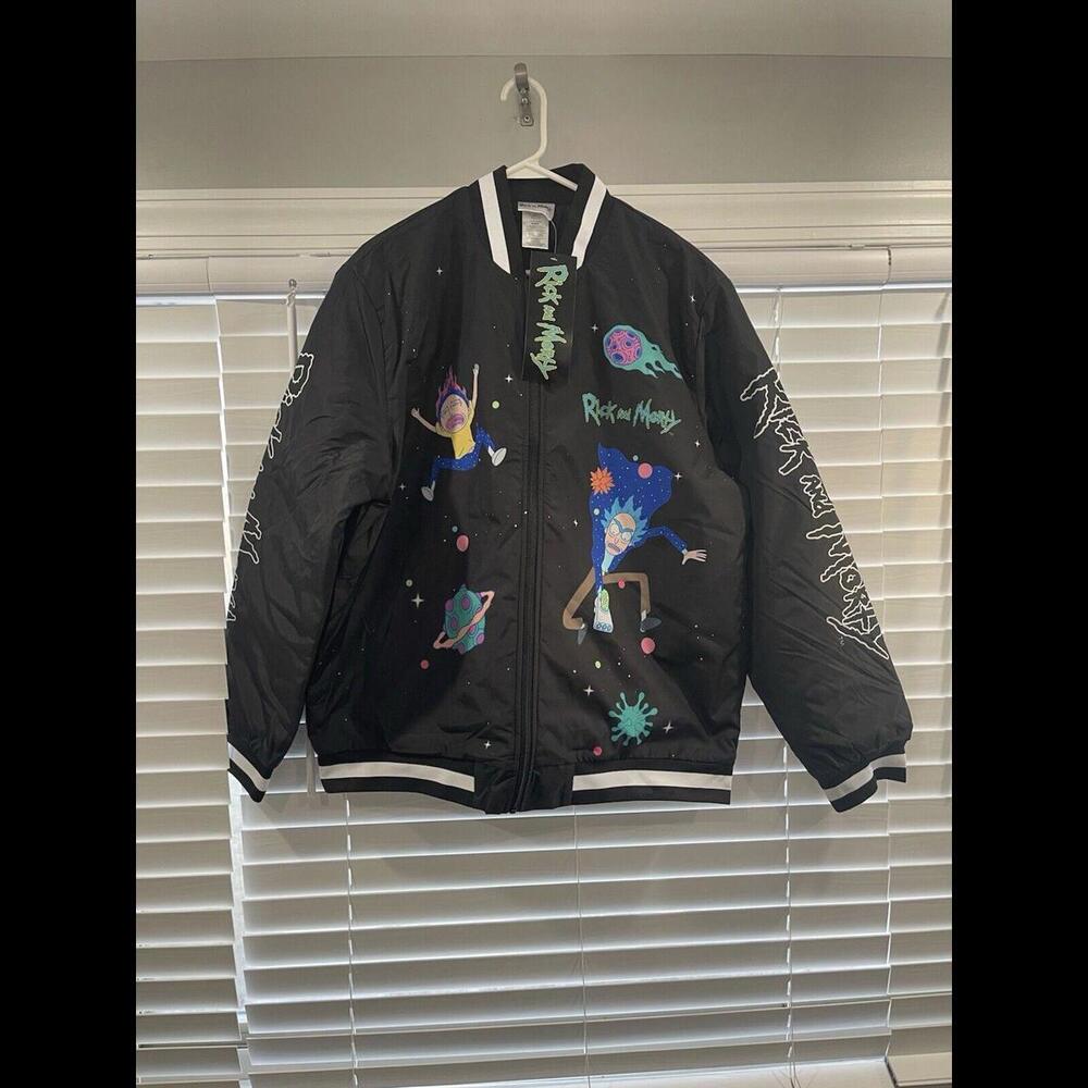 Rick And Morty Adult Swim Jacket M Black Brand New!